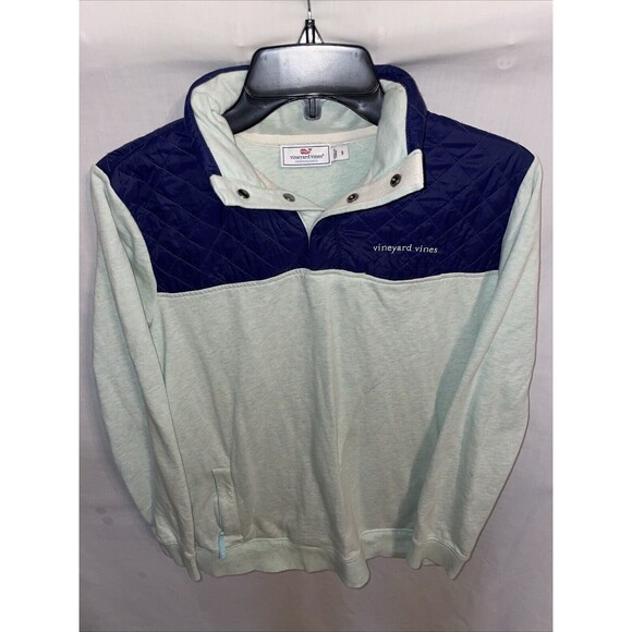 Vineyard Vines Women’s Pullover Sweat Shirt Size Small Mint Green Blue Golf - Picture 1 of 12